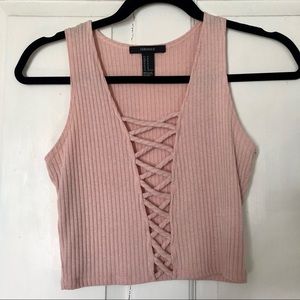 NWOT pink crop top